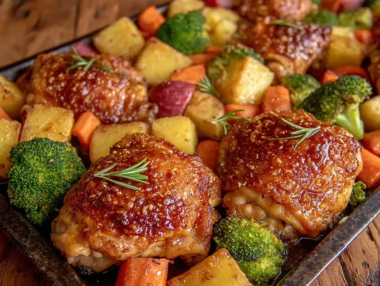 easy crispy sheet pan honey mustard chicken preparation steps