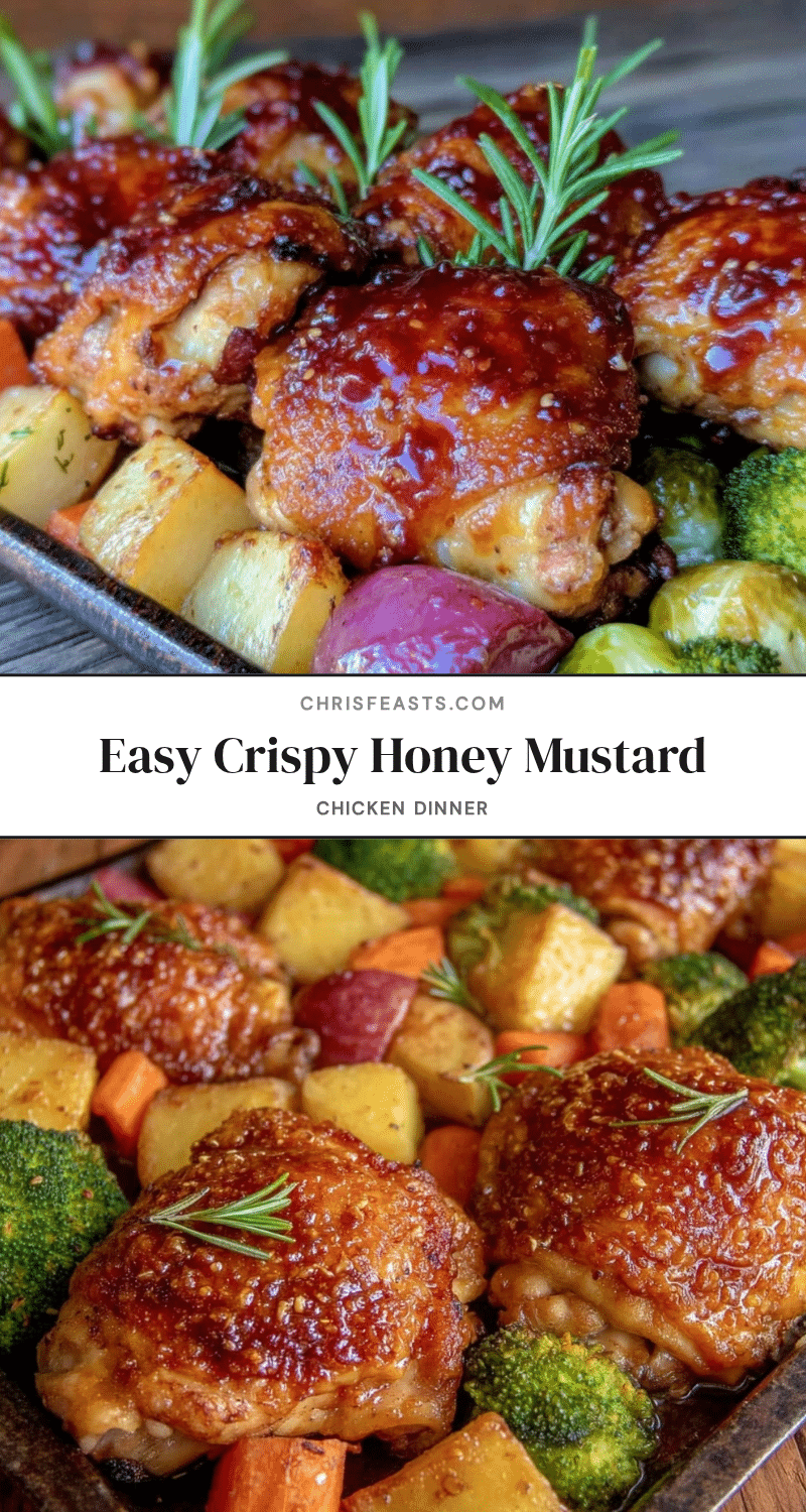 easy crispy sheet pan honey mustard chicken recipe