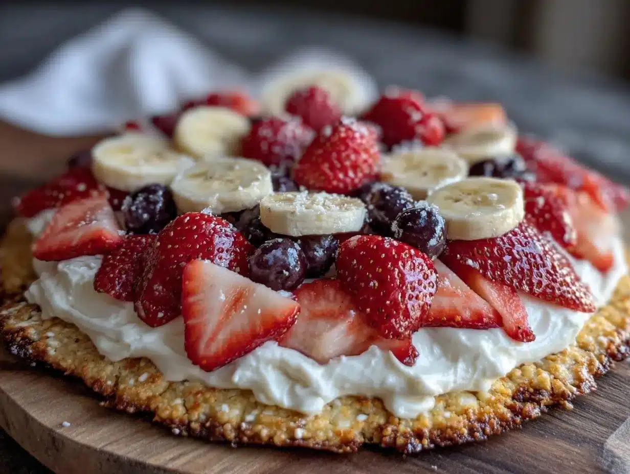 easy patriotic fruit pizza preparation steps