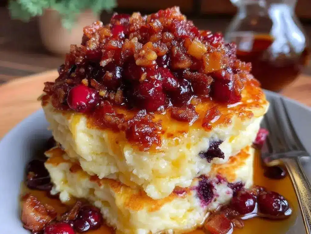 fluffy blueberry buttermilk pancakes - featured image