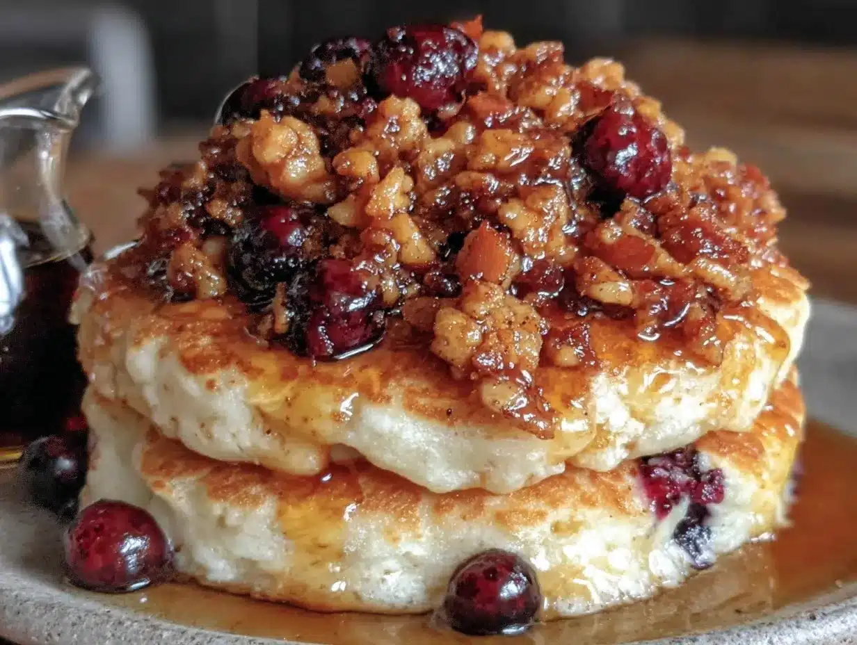 fluffy blueberry buttermilk pancakes preparation steps