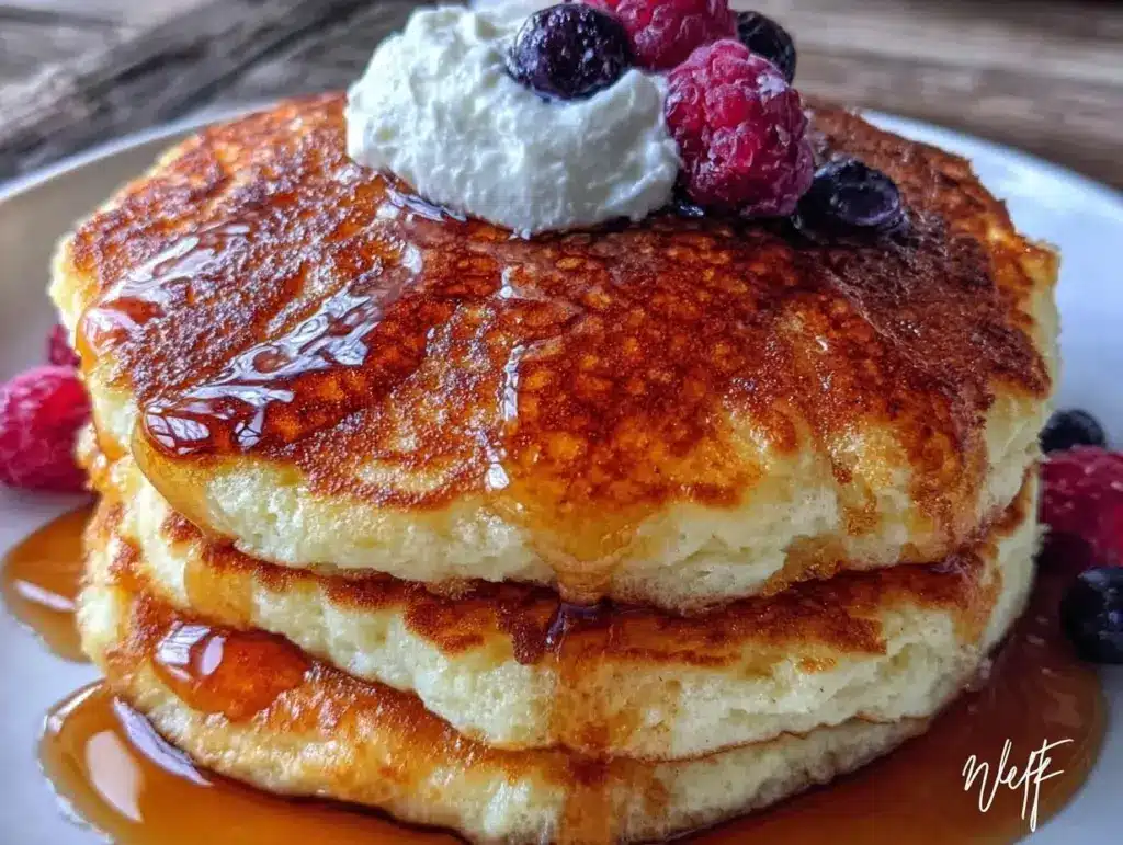 fluffy Greek yogurt pancakes - featured image