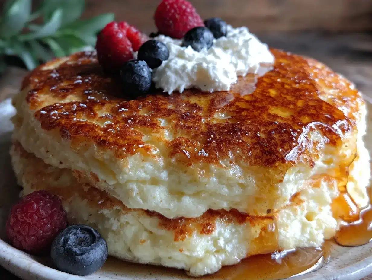 fluffy Greek yogurt pancakes preparation steps