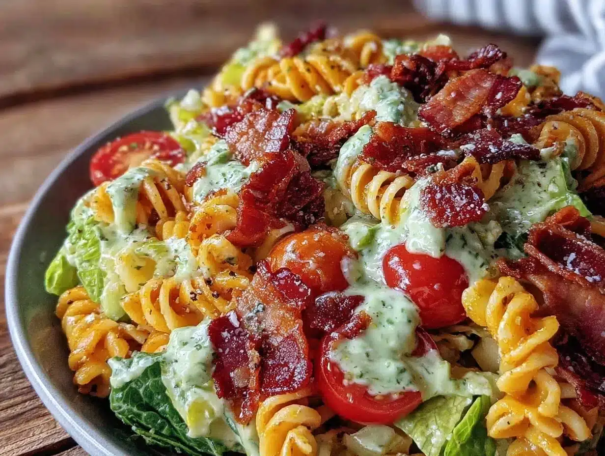 fresh blt pasta salad preparation steps