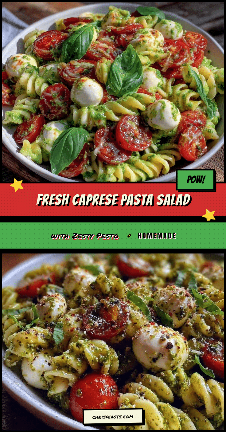 Fresh Caprese Pasta Salad recipe