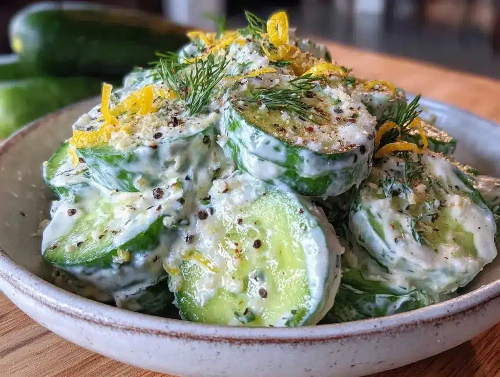 Fresh Creamy Cucumber Dill Greek Yogurt Salad - featured image