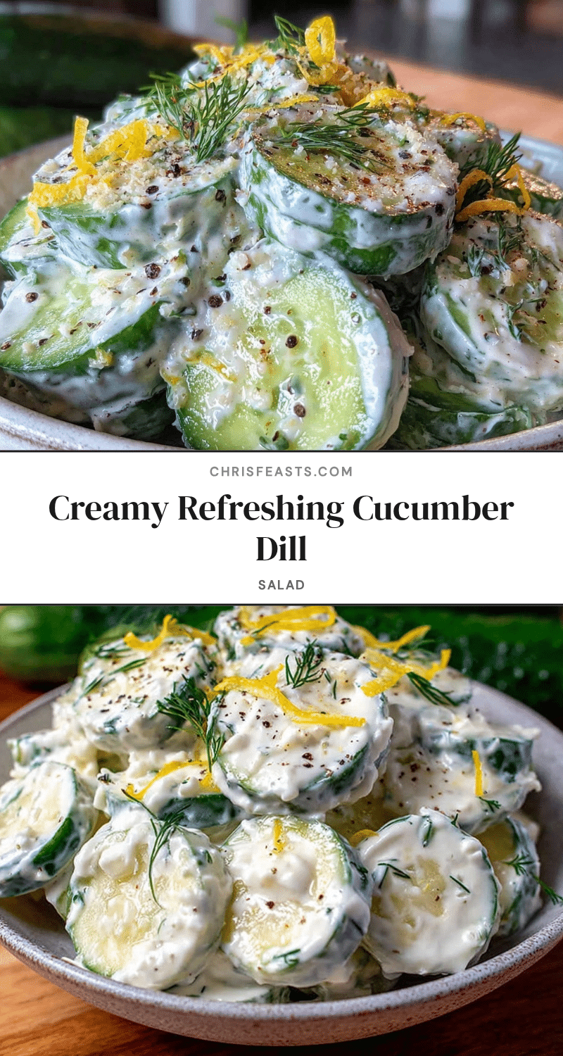 Fresh Creamy Cucumber Dill Greek Yogurt Salad recipe