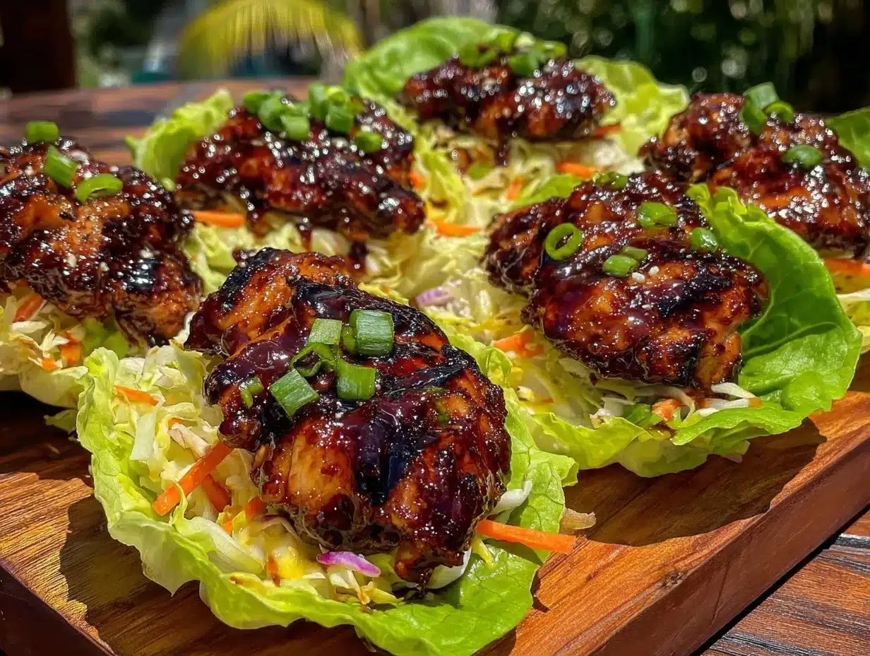 fresh grilled chicken teriyaki lettuce wraps preparation steps
