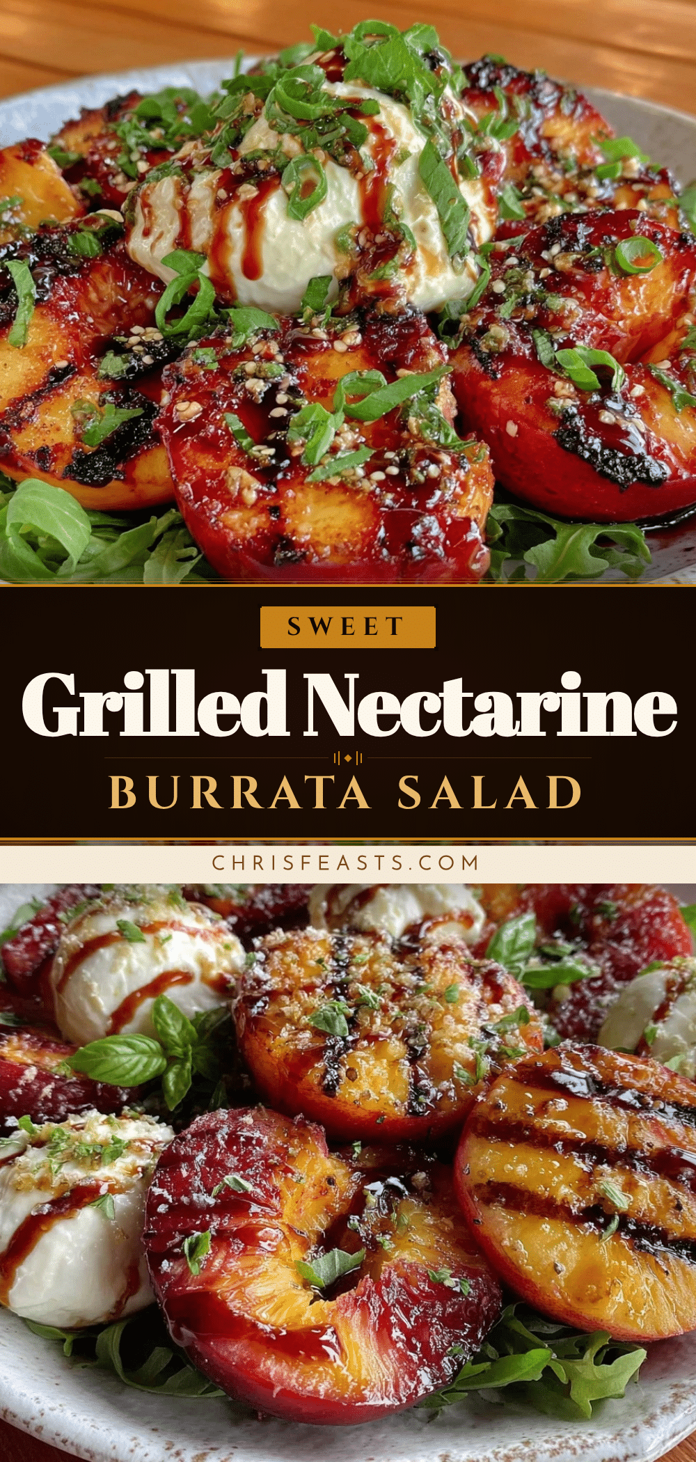 fresh grilled nectarine burrata salad recipe