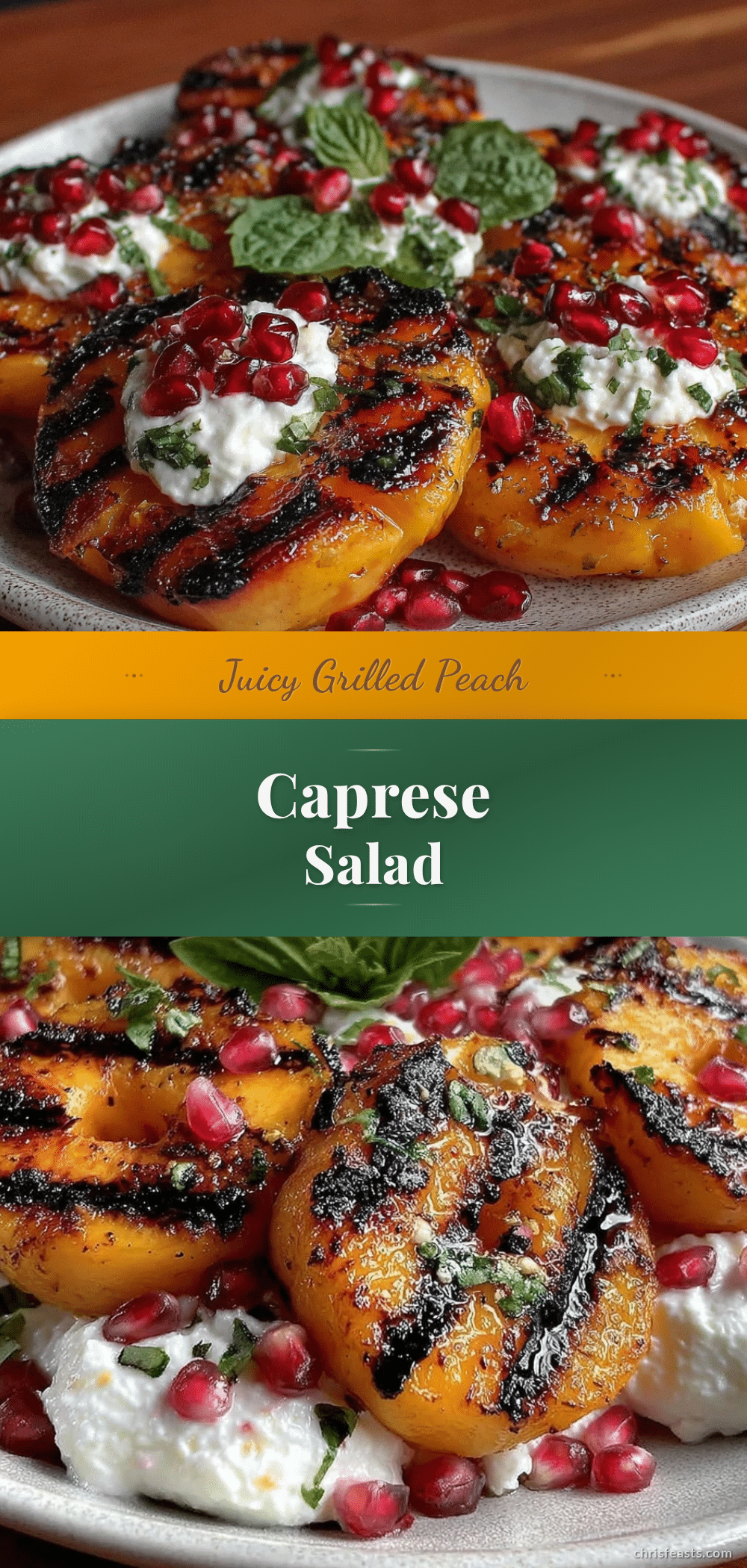 fresh grilled peach caprese salad recipe