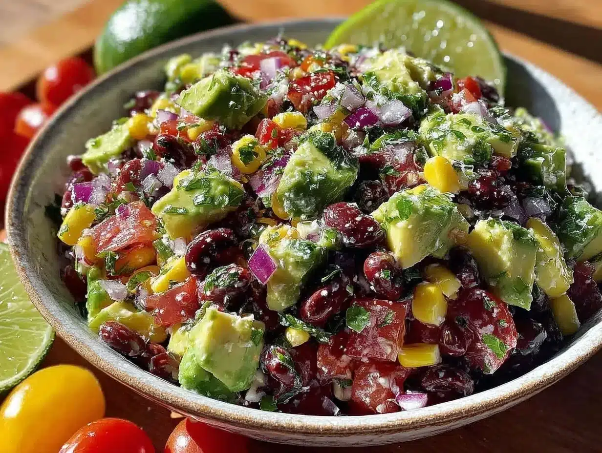 fresh healthy cowboy caviar preparation steps