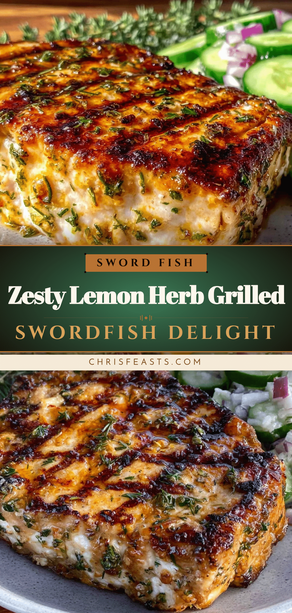 fresh lemon herb grilled swordfish recipe