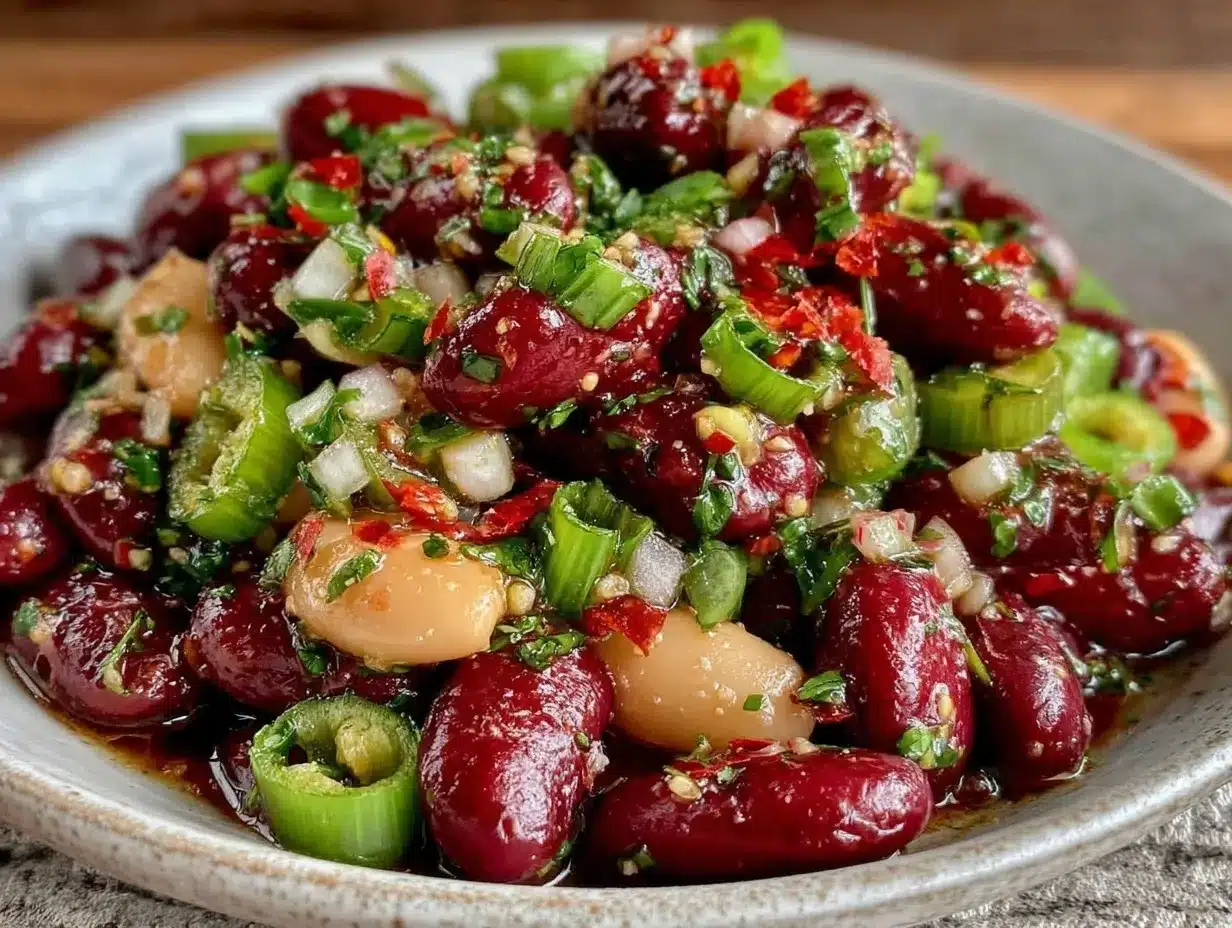 fresh three bean salad preparation steps