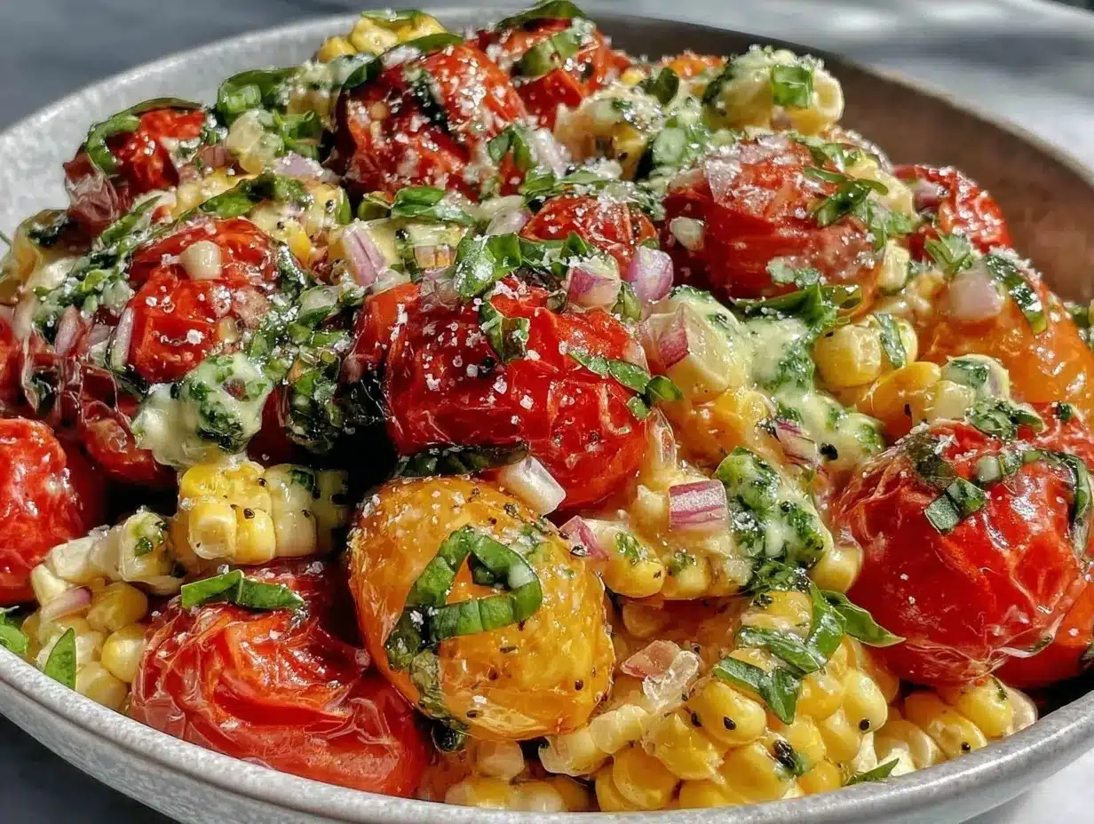 fresh tomato corn salad preparation steps