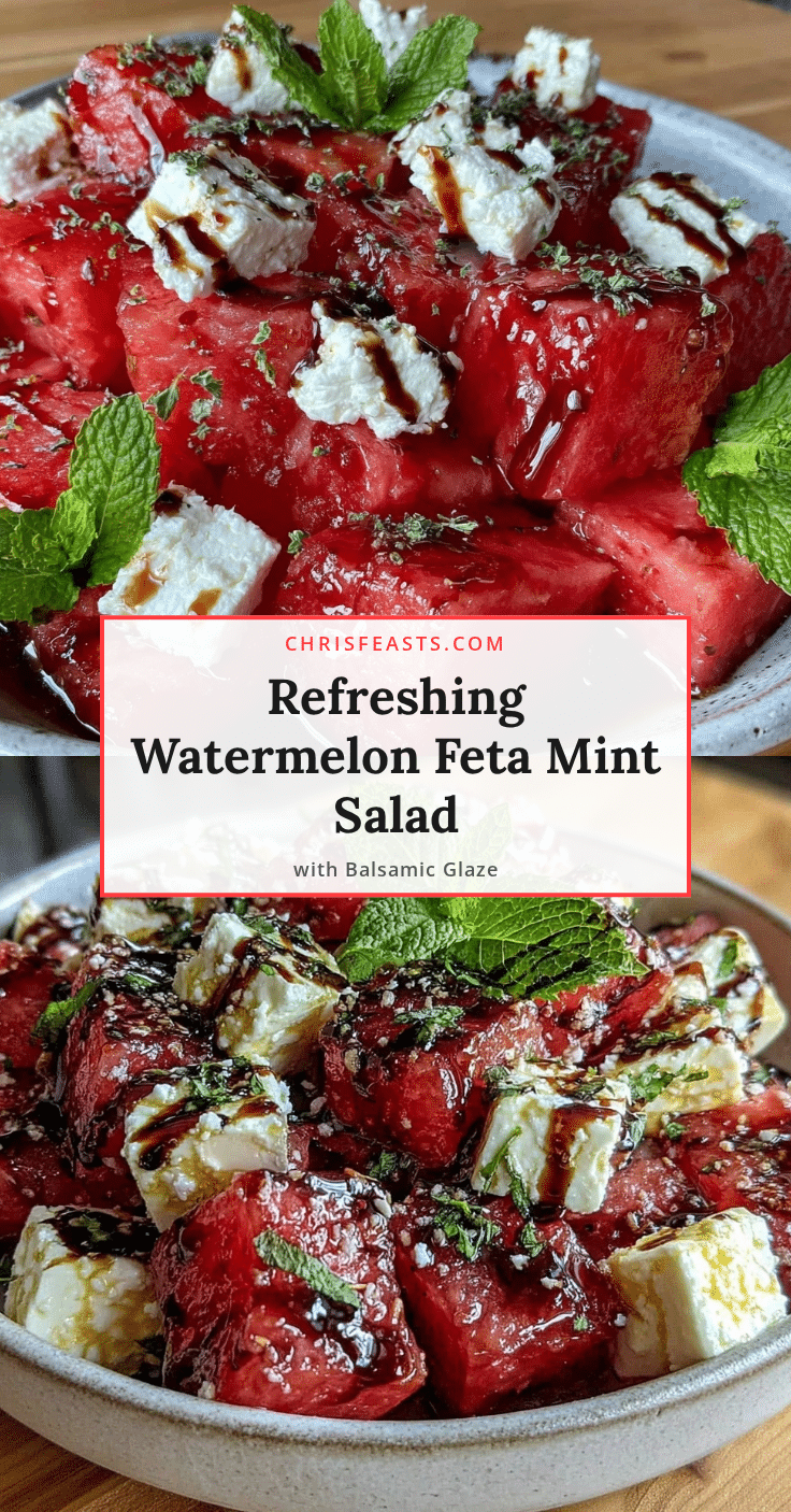 fresh watermelon feta mint salad recipe