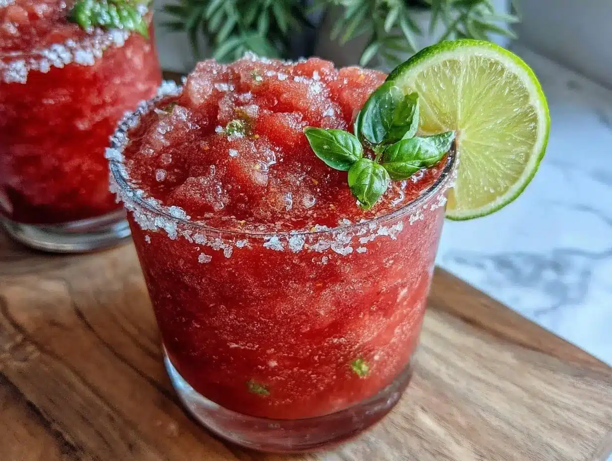 frozen watermelon margarita preparation steps