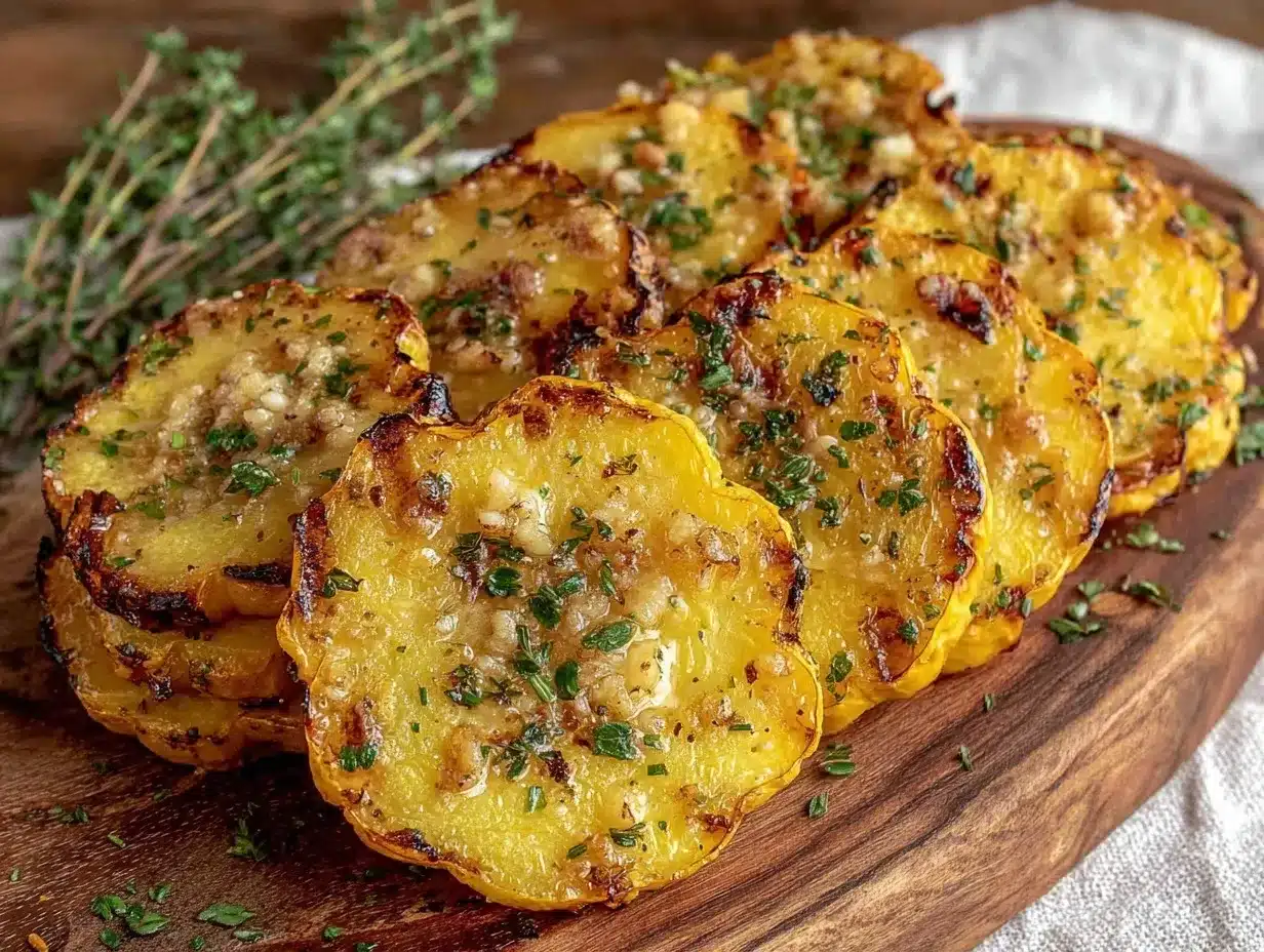 garlic butter grilled yellow squash preparation steps