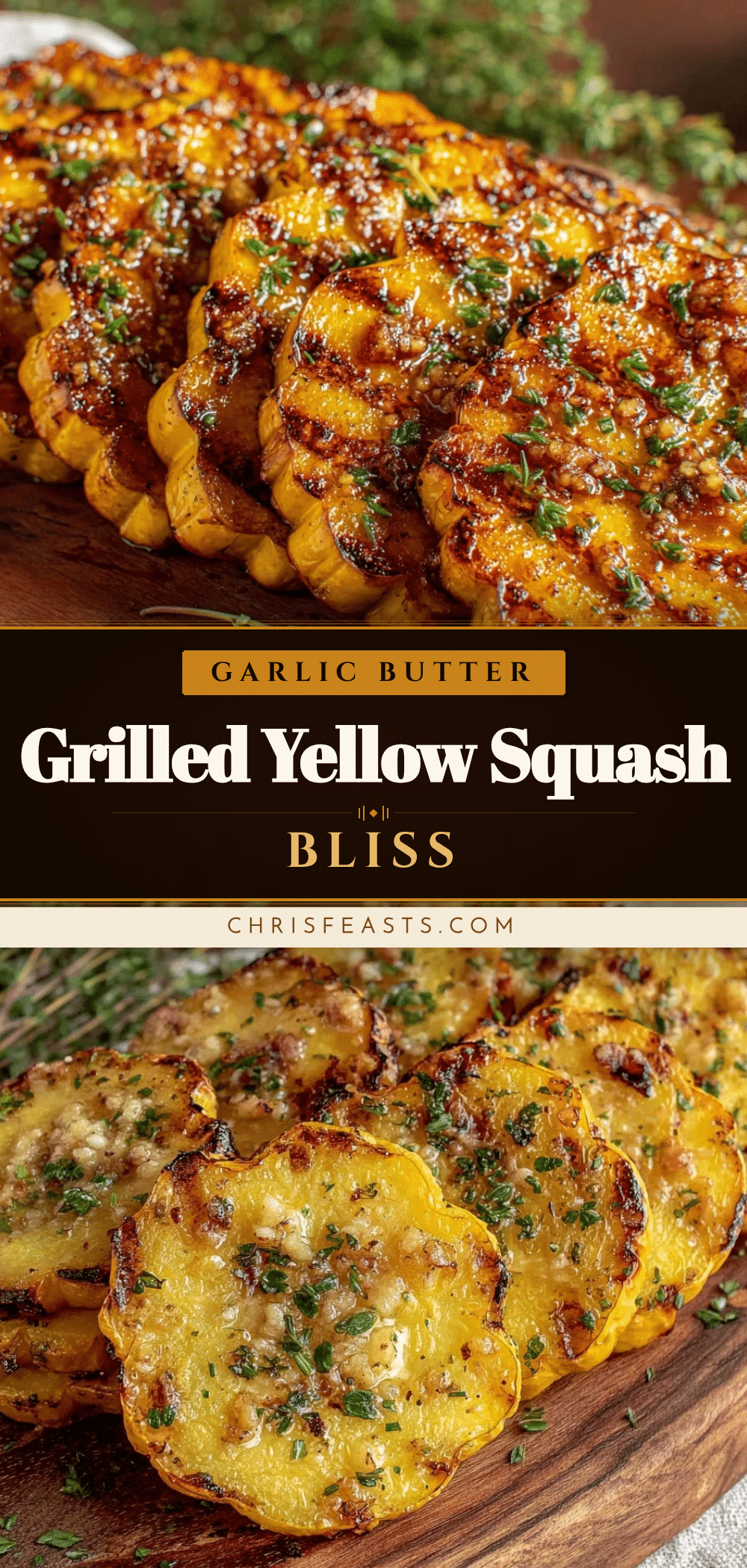 garlic butter grilled yellow squash recipe