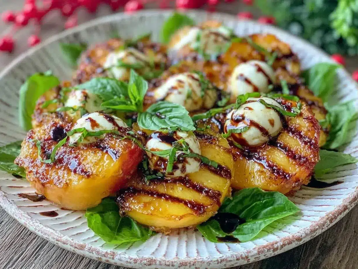 grilled nectarine caprese salad preparation steps