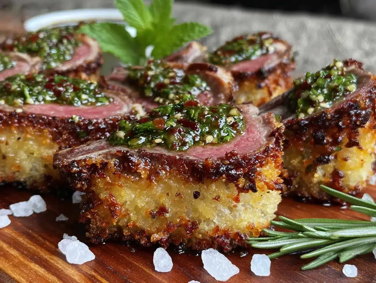 herb-crusted lamb chops preparation steps