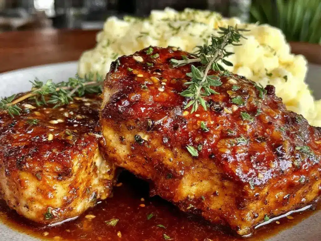 honey garlic glazed chicken breast - featured image