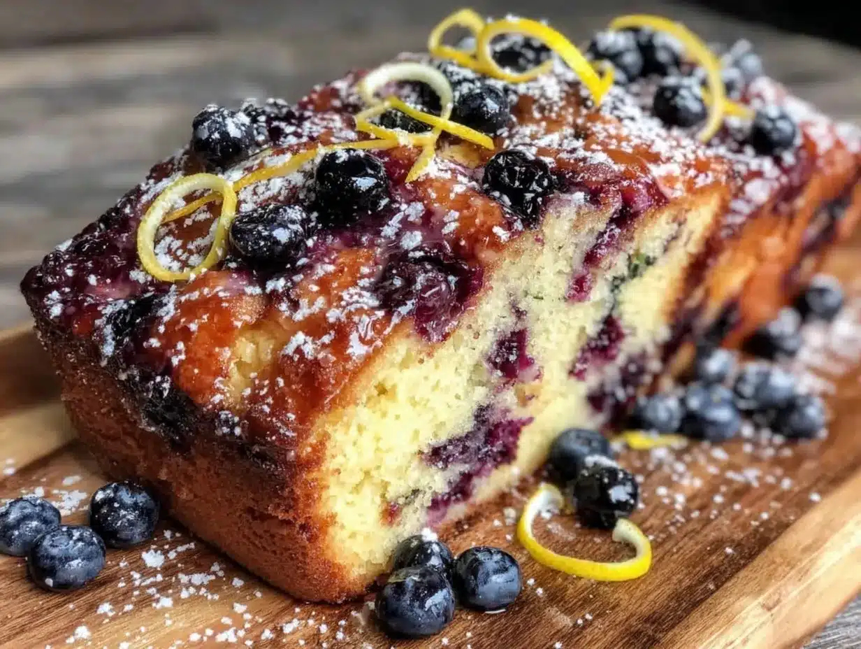 lemon blueberry pound cake preparation steps