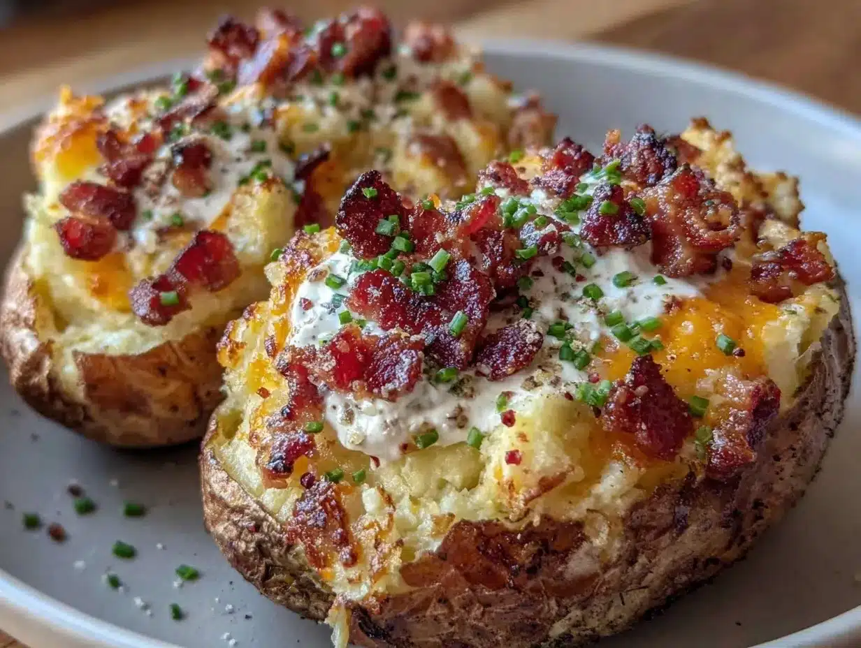 loaded twice-baked potatoes preparation steps