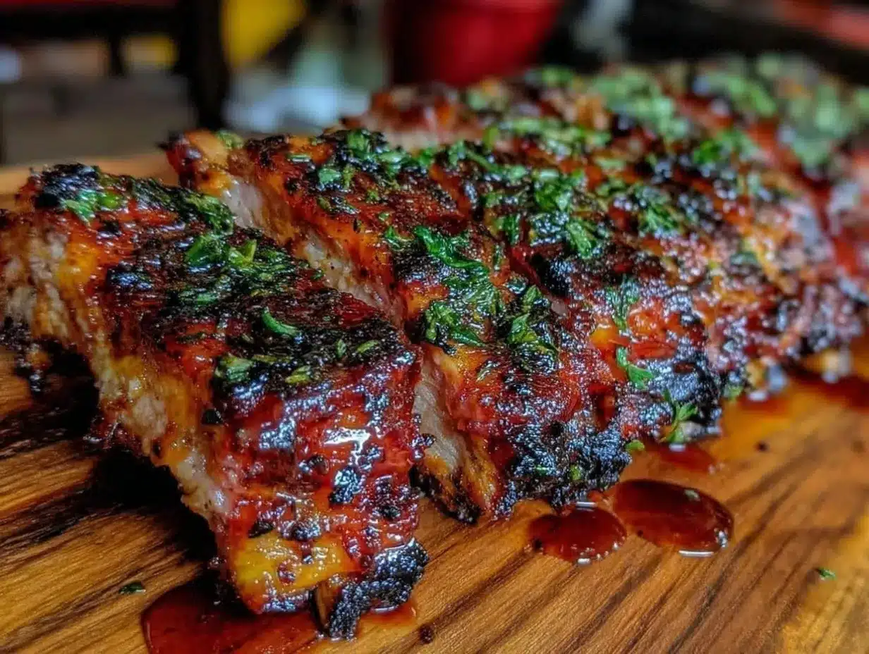 maple bourbon glazed smoked pork ribs preparation steps