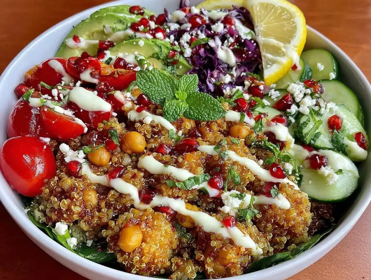 Mediterranean quinoa power bowl preparation steps
