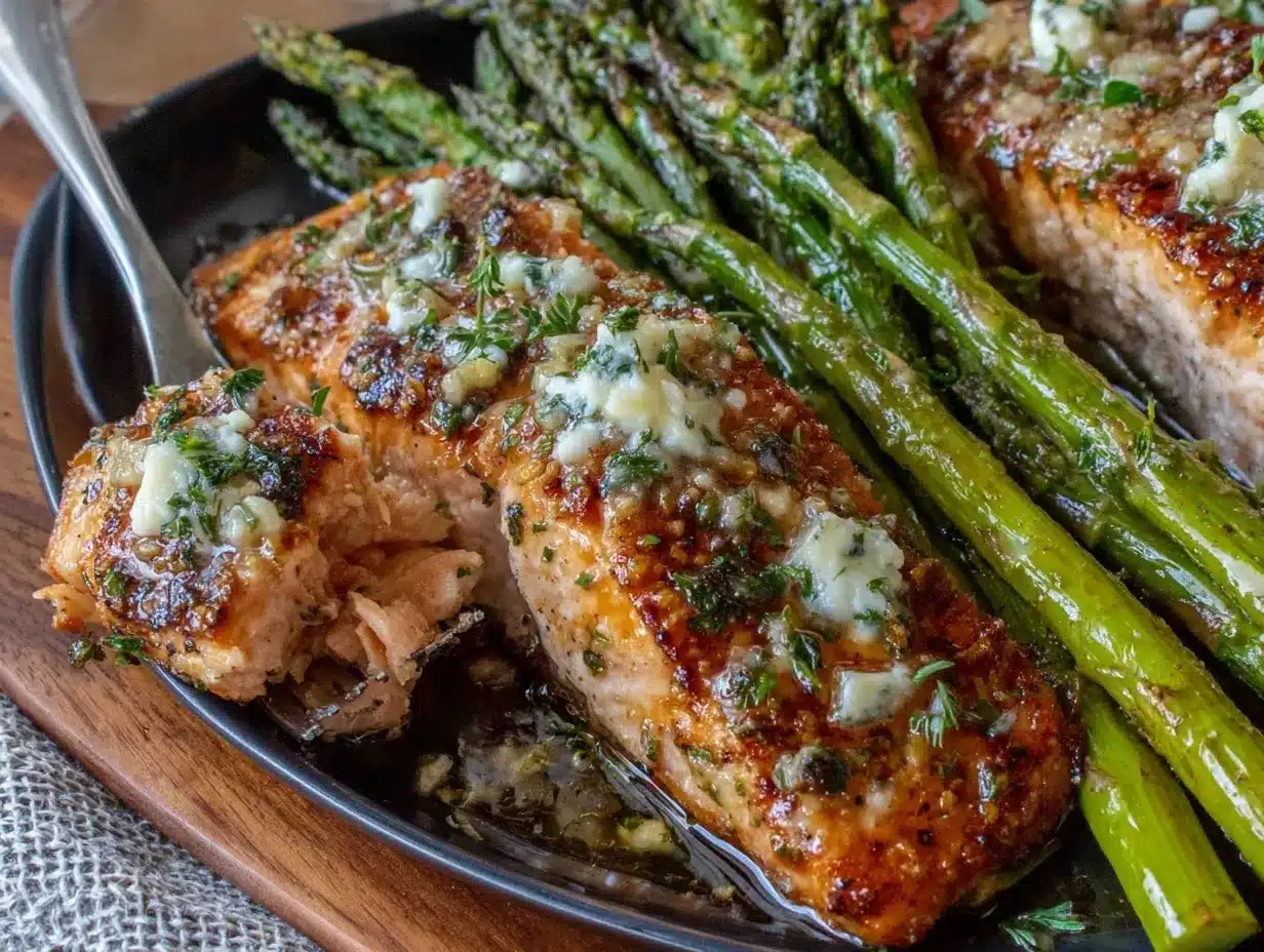 one-pan garlic butter salmon preparation steps