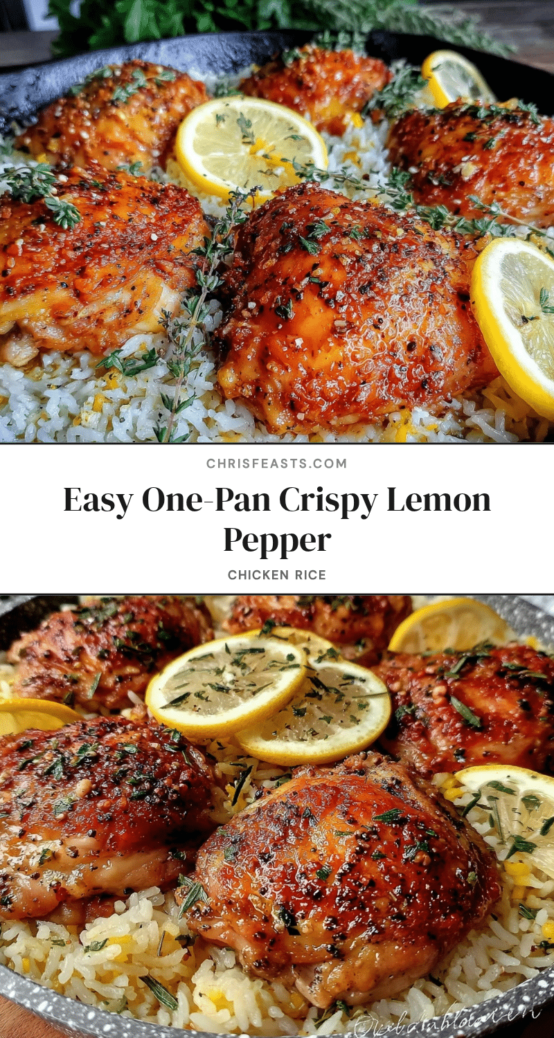 one-pan lemon pepper chicken and rice recipe