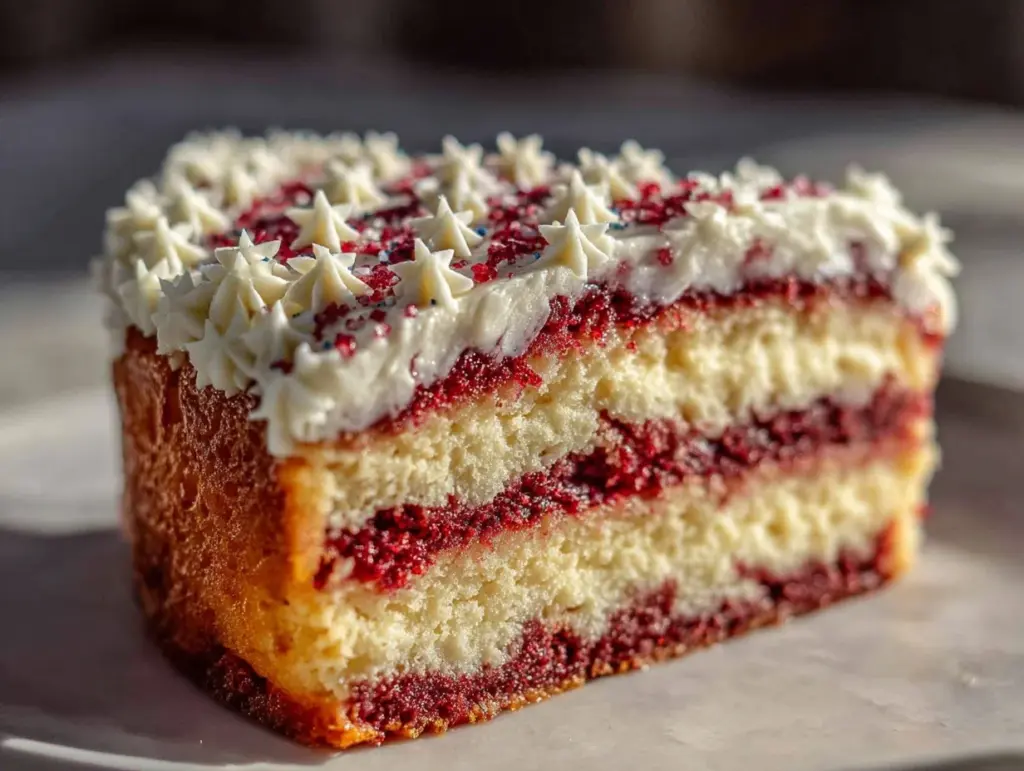 patriotic flag cake recipe - featured image