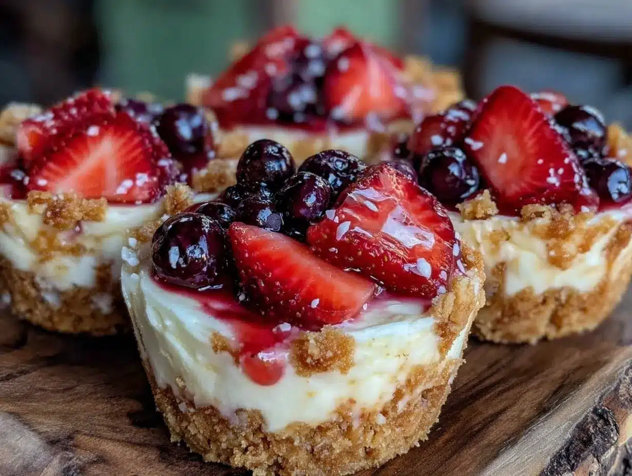 patriotic strawberry cheesecake cups preparation steps