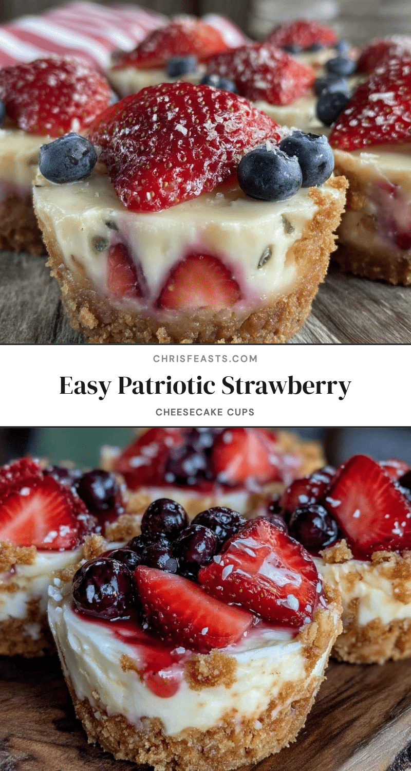 patriotic strawberry cheesecake cups recipe