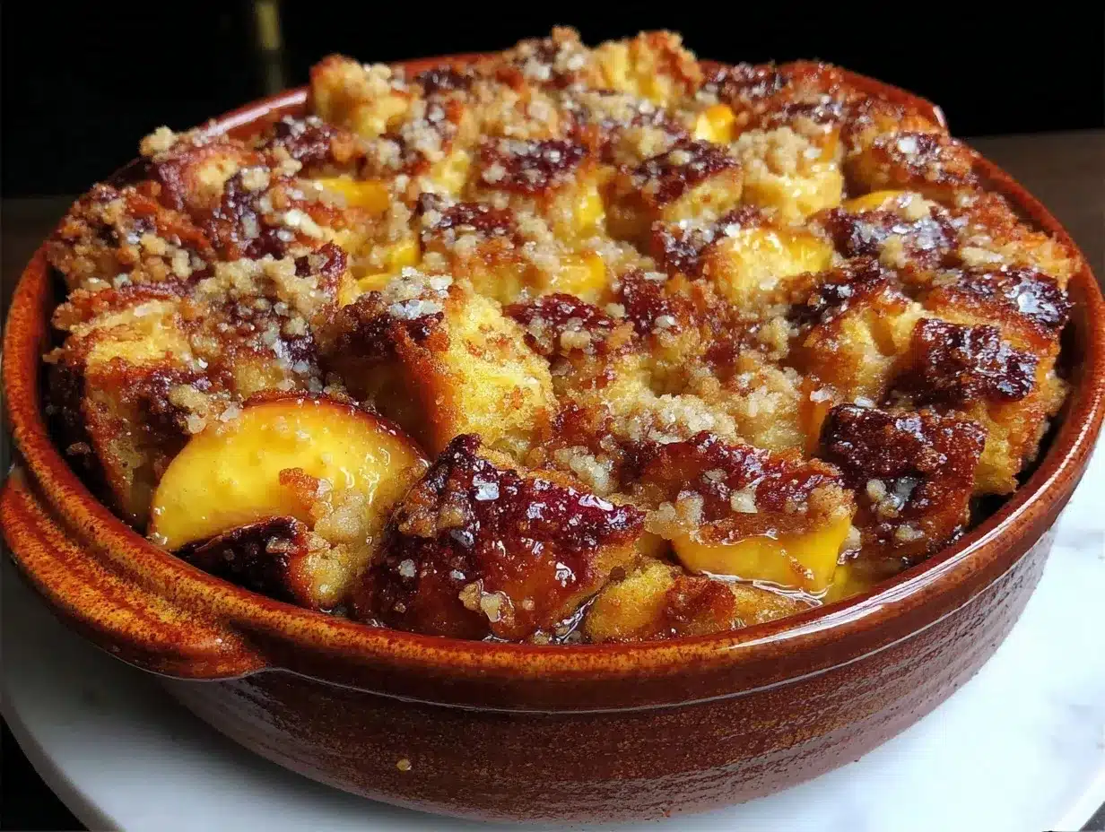 peach french toast casserole preparation steps