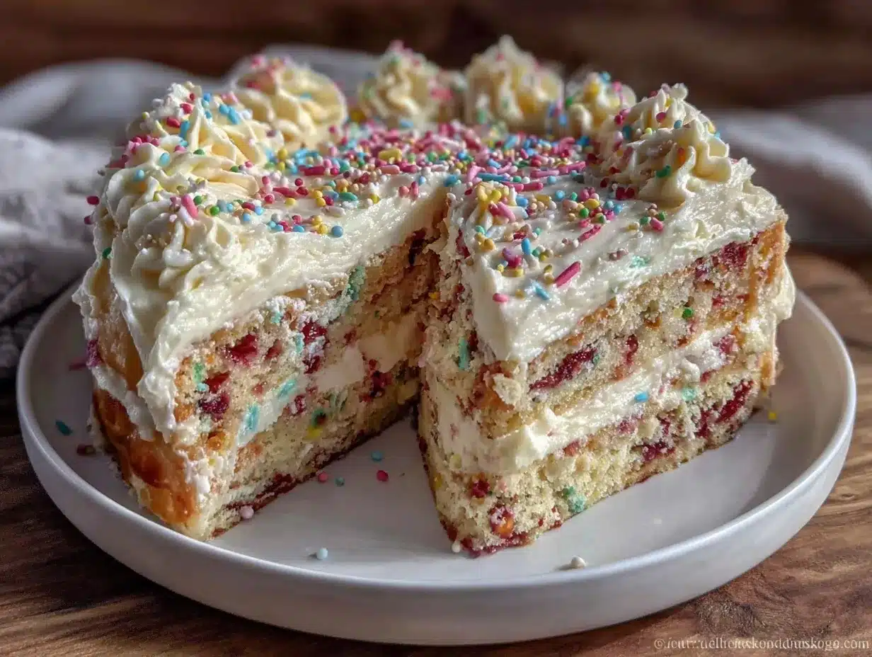 Perfect Funfetti Birthday Cake preparation steps