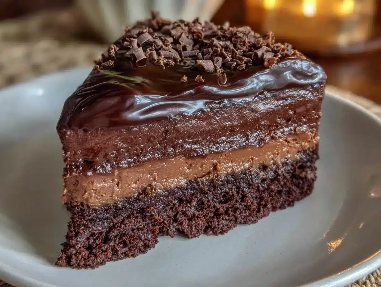 perfect triple chocolate fudge layer cake preparation steps