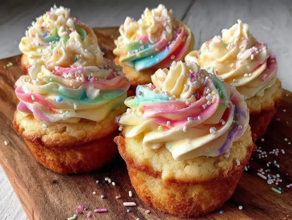 rainbow tie-dye cupcakes - featured image