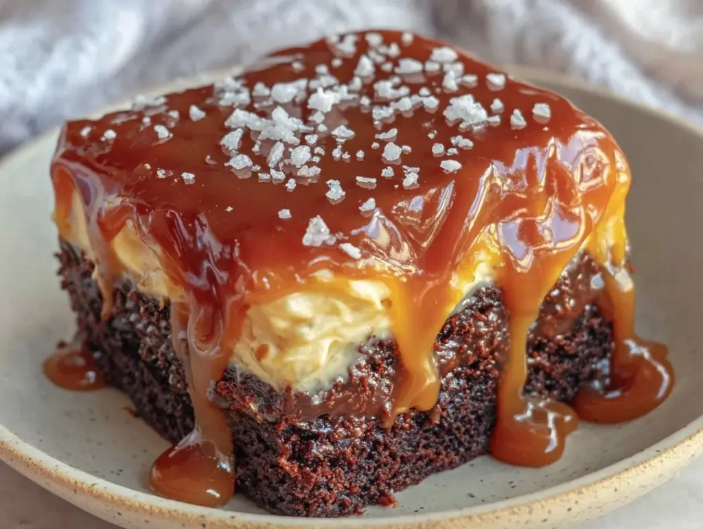 salted caramel chocolate cake - featured image