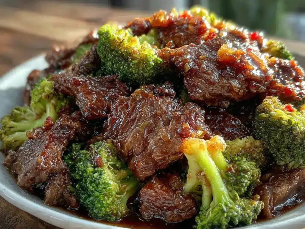 slow cooker beef and broccoli - featured image