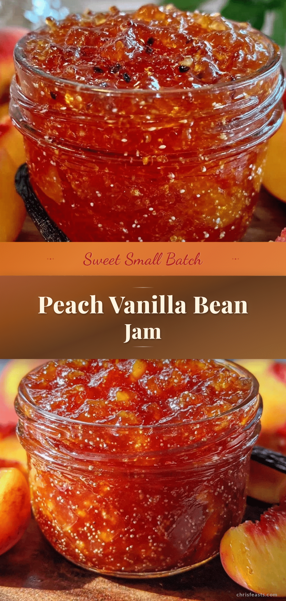 small batch peach vanilla bean jam recipe