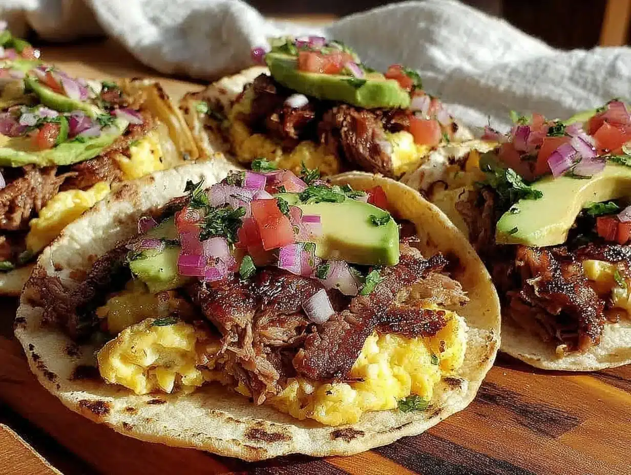 smoked brisket breakfast tacos preparation steps