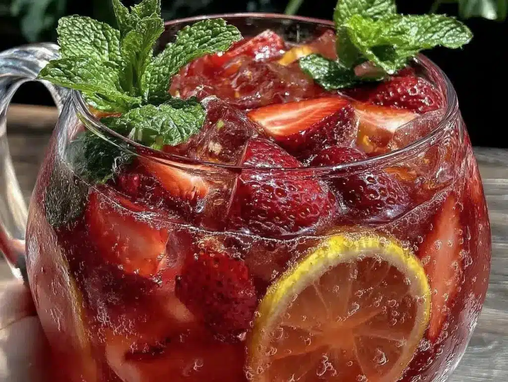 strawberry lemonade vodka punch - featured image