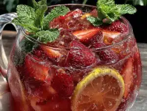 strawberry lemonade vodka punch - featured image