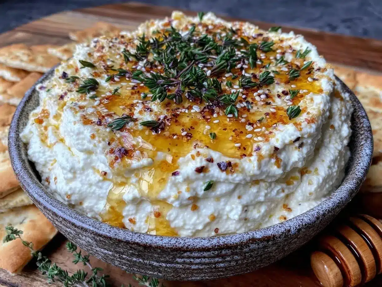 whipped feta dip preparation steps