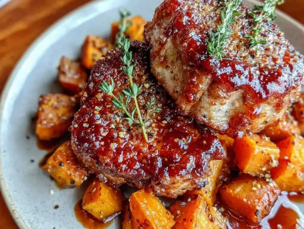 apple cider glazed pork chops preparation steps