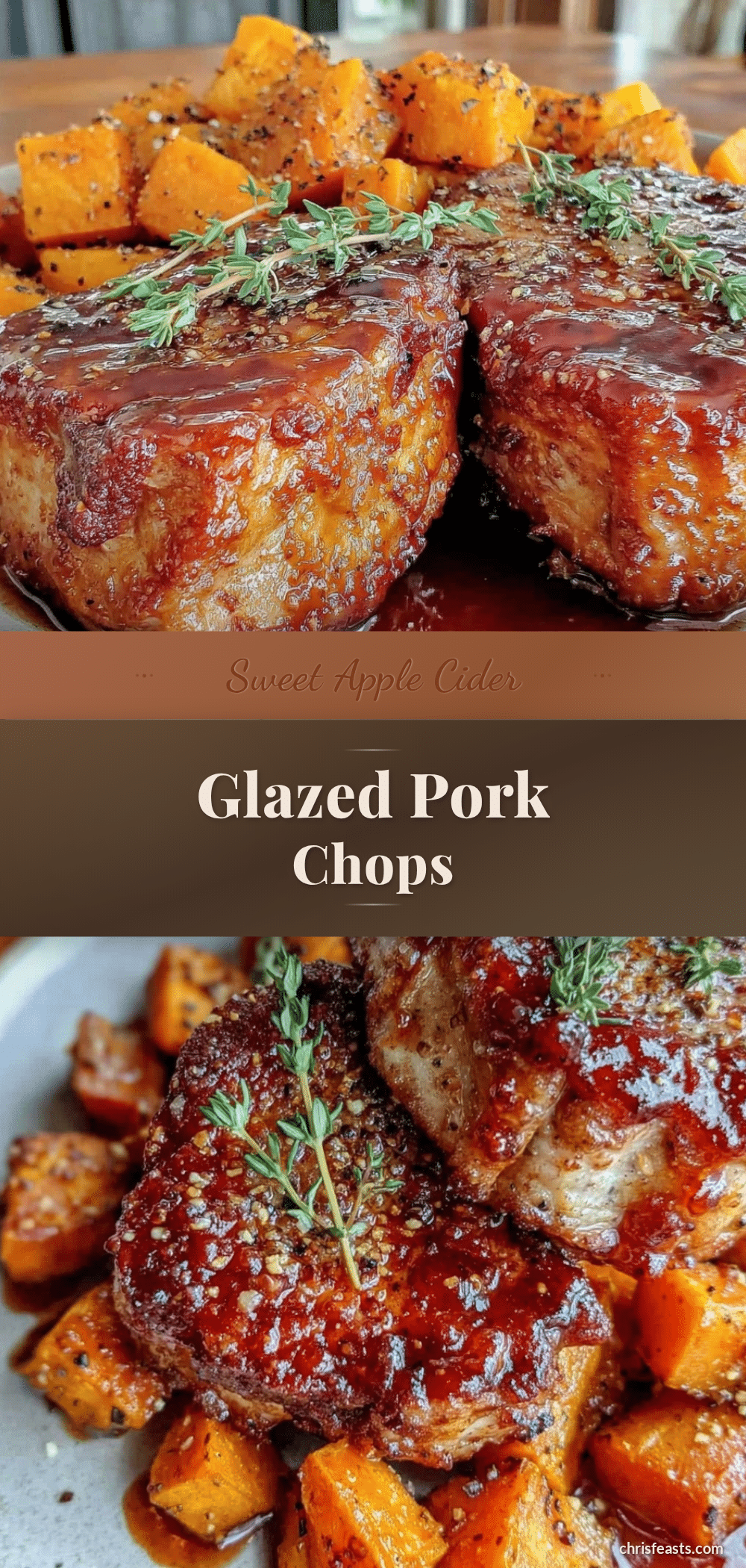 apple cider glazed pork chops recipe