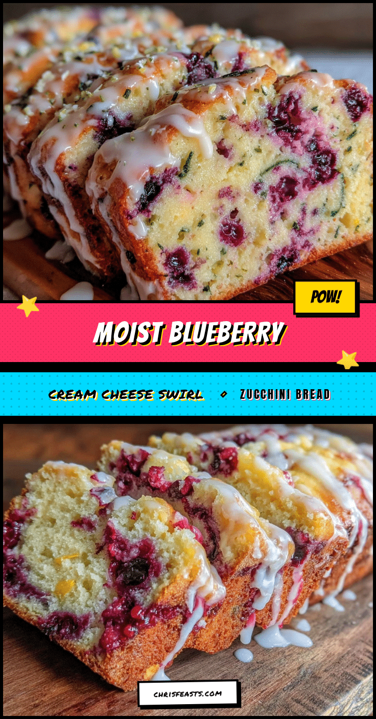 blueberry cream cheese swirl zucchini bread recipe