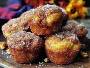 brown butter apple cider donut muffins - featured image