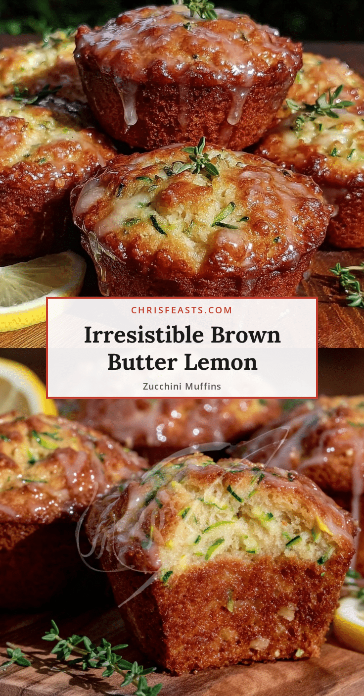 brown butter lemon glazed zucchini muffins recipe